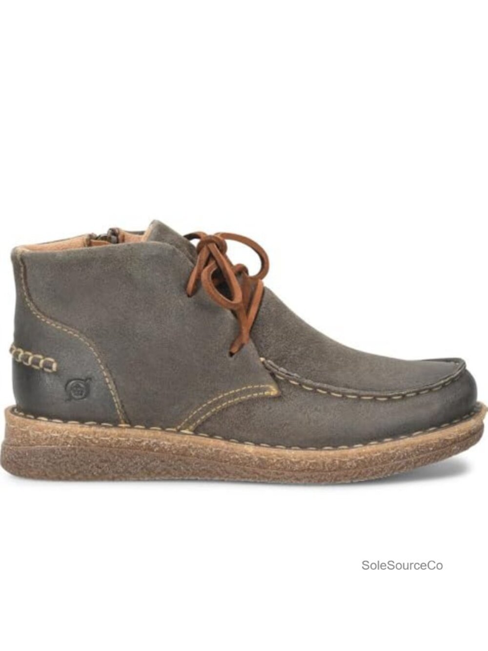 Analia Distressed Suede Ankle Boots Comfort Cork Sole